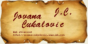 Jovana Čukalović vizit kartica
